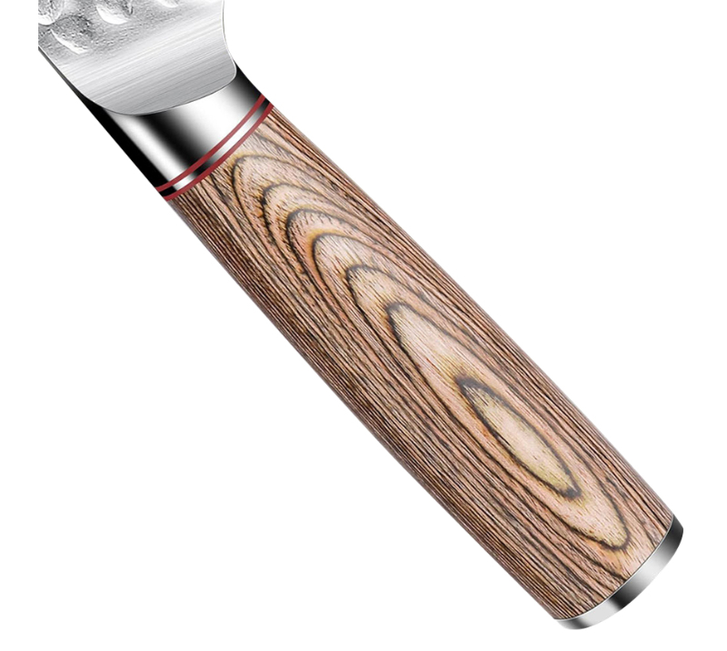 Hoja de acero de Damasco HS4030 + mango de madera, juego de 11 piezas