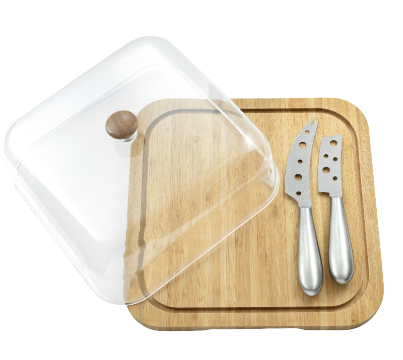 Juego de cuchillos para queso de acero inoxidable de 2 piezas