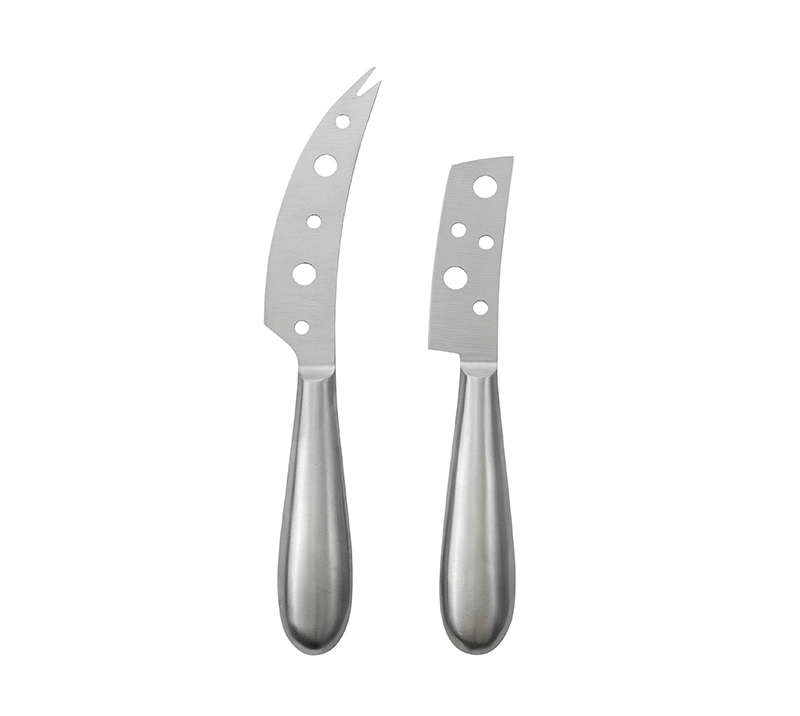 Juego de cuchillos para queso de acero inoxidable de 2 piezas