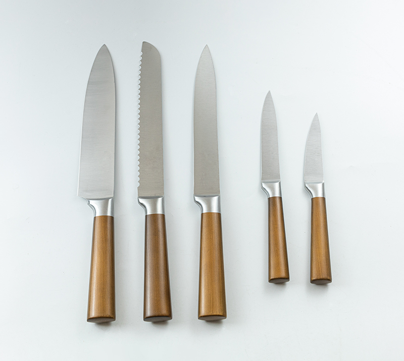 HS3085N Juego de cuchillos de cocina con mango hueco de alta calidad, 6 piezas, con soporte para cuc
