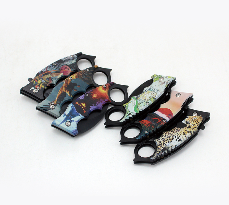 Cuchillo plegable con mango impreso en 3D | Cuchillo plegable para exteriores port&aacute;til y seguro