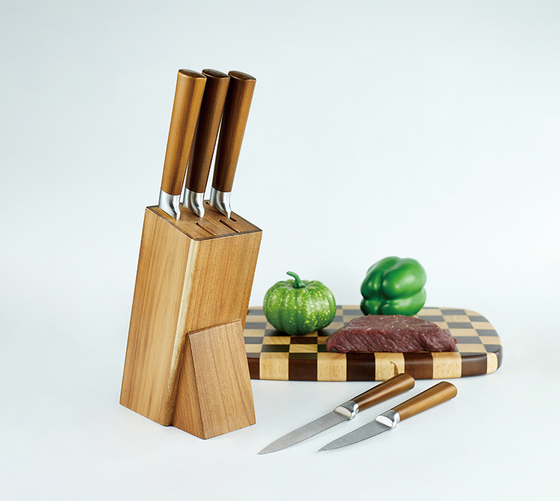 HS3085N Juego de cuchillos de cocina con mango hueco de alta calidad, 6 piezas, con soporte para cuc