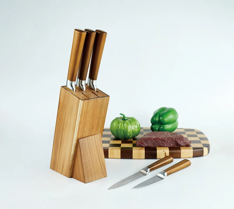 HS3085N Juego de cuchillos de cocina con mango hueco de alta calidad, 6 piezas, con soporte para cuc