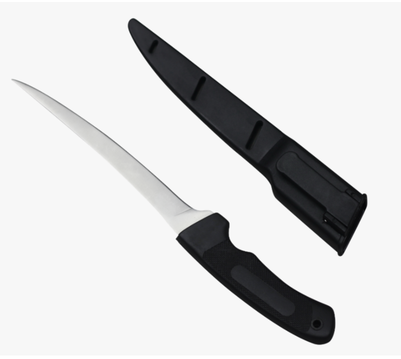 Cuchillo profesional para filetes de pesca FK1 con funda, cuchillo afilado de acero inoxidable para