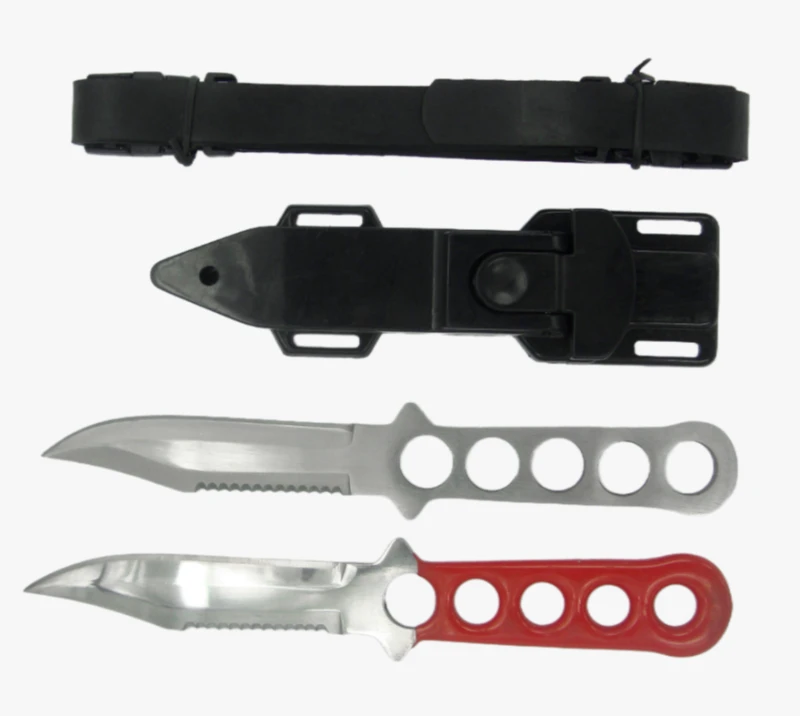 Juego de cuchillos para exteriores FK43 de 4 piezas, cuchillo de buceo de acero inoxidable con funda
