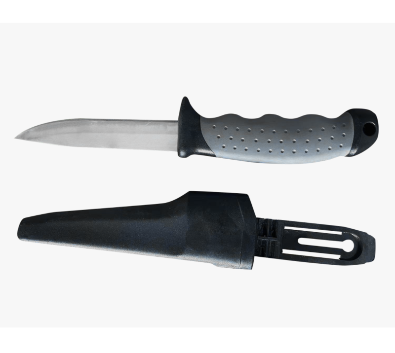 Cuchillo de supervivencia para buceo de hoja fija de acero inoxidable FK42 con mango de PP y funda d