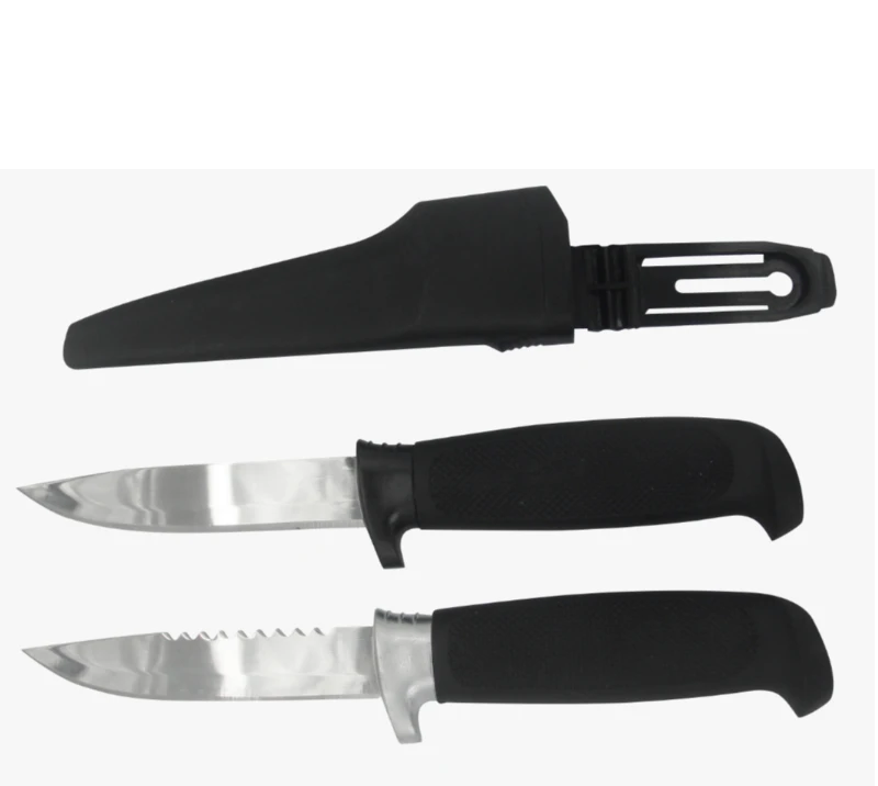 Juego de 2 cuchillos para filetear con funda FK19, cuchillos de pesca de acero inoxidable para uso e