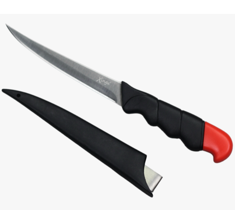 Cuchillo para exteriores con hoja de acero inoxidable FK28 3CR13, mango de PP y funda de seguridad
