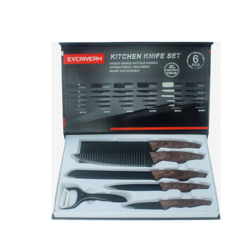 Juego de cuchillos de cocina HS4002 de 6 piezas