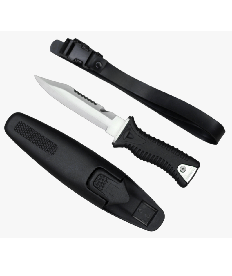 Cuchillo de supervivencia FK45 con funda y correa para la pierna, herramienta para exteriores con ma