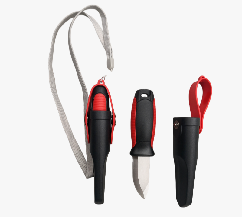 Cuchillo de supervivencia para buceo FK286 con funda y cord&oacute;n, herramienta de corte subacu&aacute;tico de a