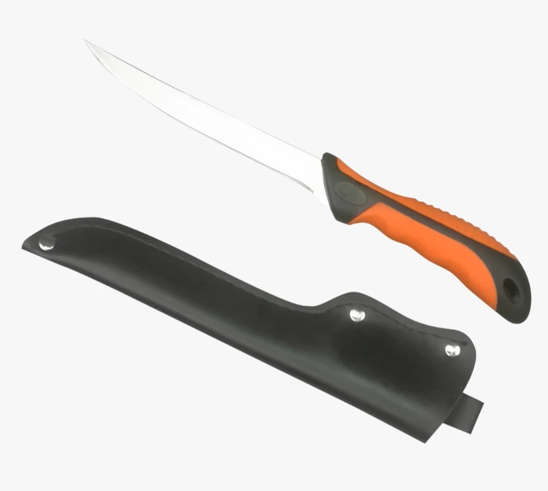 Cuchillo para filetear flexible de acero inoxidable FK209 3CR13 con mango de TPR+PP y funda de PU