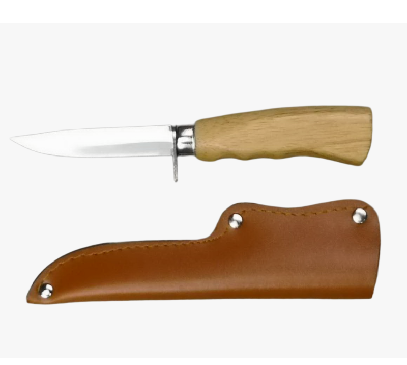 FK156A (4') Cuchillo para exteriores de hoja fija de acero inoxidable 3Cr13 con mango de madera de c