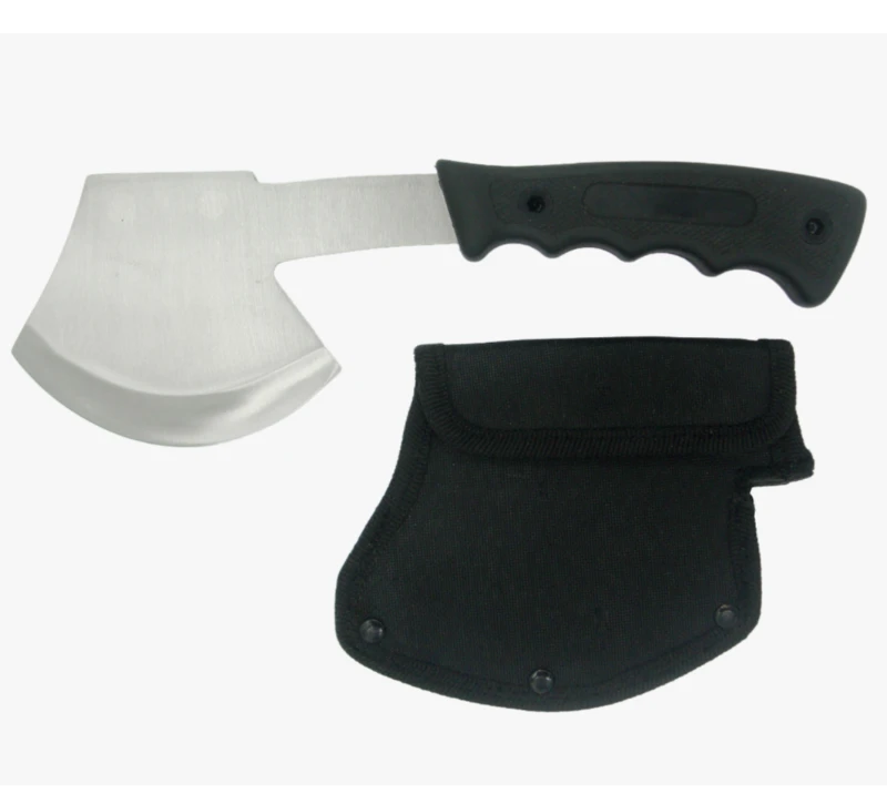 Minihacha de mano de acero inoxidable FK98A con funda de nailon