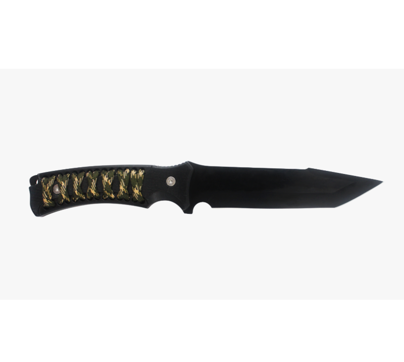 Cuchillo de caza con gancho para tripas y hoja recta S1014, cuchillo de supervivencia para exteriore