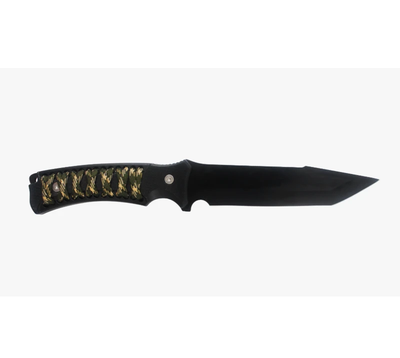 Cuchillo de caza con gancho para tripas y hoja recta S1014, cuchillo de supervivencia para exteriore