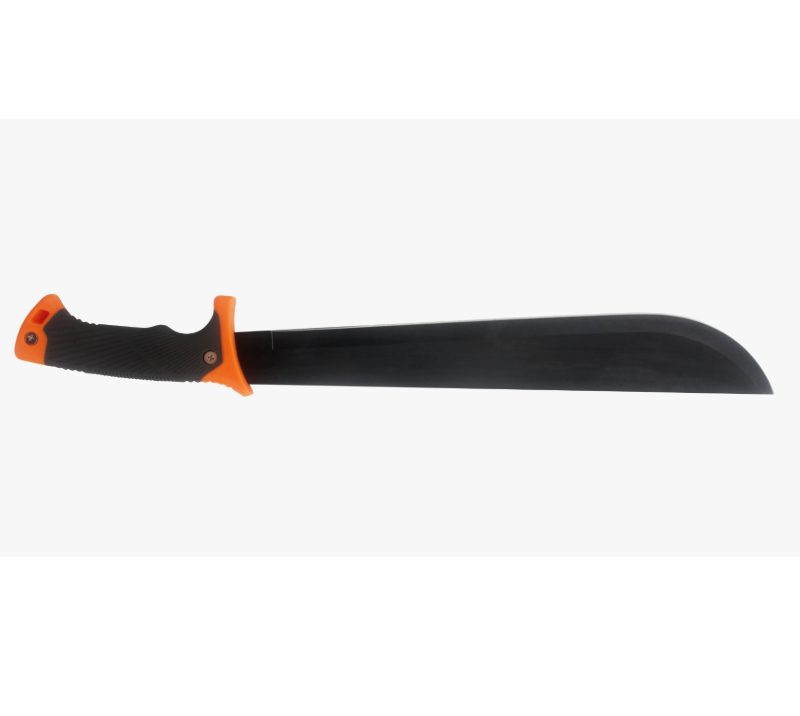 Cuchillo para filetear curvado con hoja negra S1002 y mango de TPR, cuchillo para deshuesar para caz