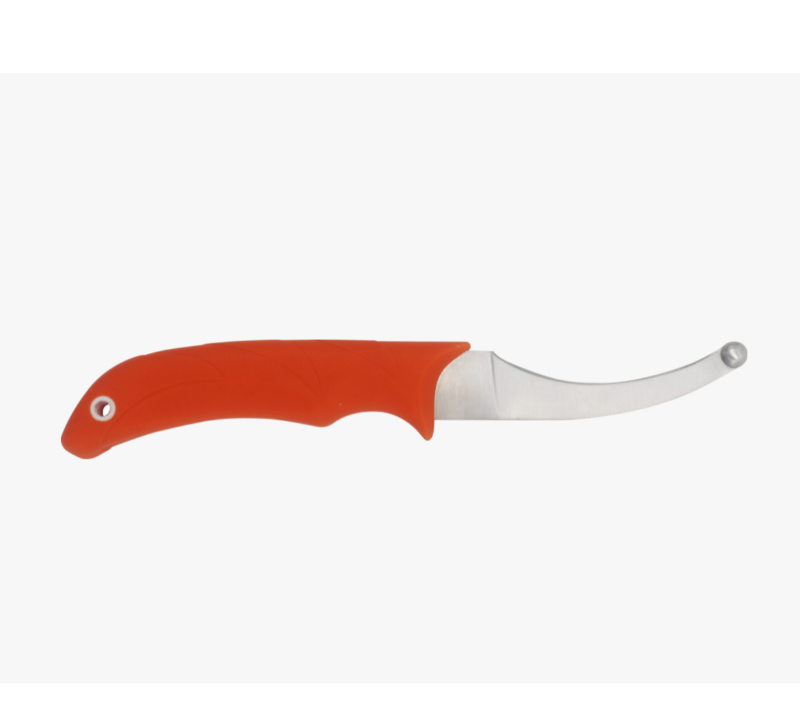 S02017 Herramienta para colmenas con hoja curva y mango naranja, cuchillo para destapar apicultura c