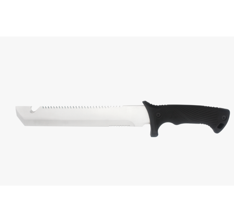 Cuchillo multifunci&oacute;n de hoja fija para supervivencia en exteriores S1020, borde dentado con abridor