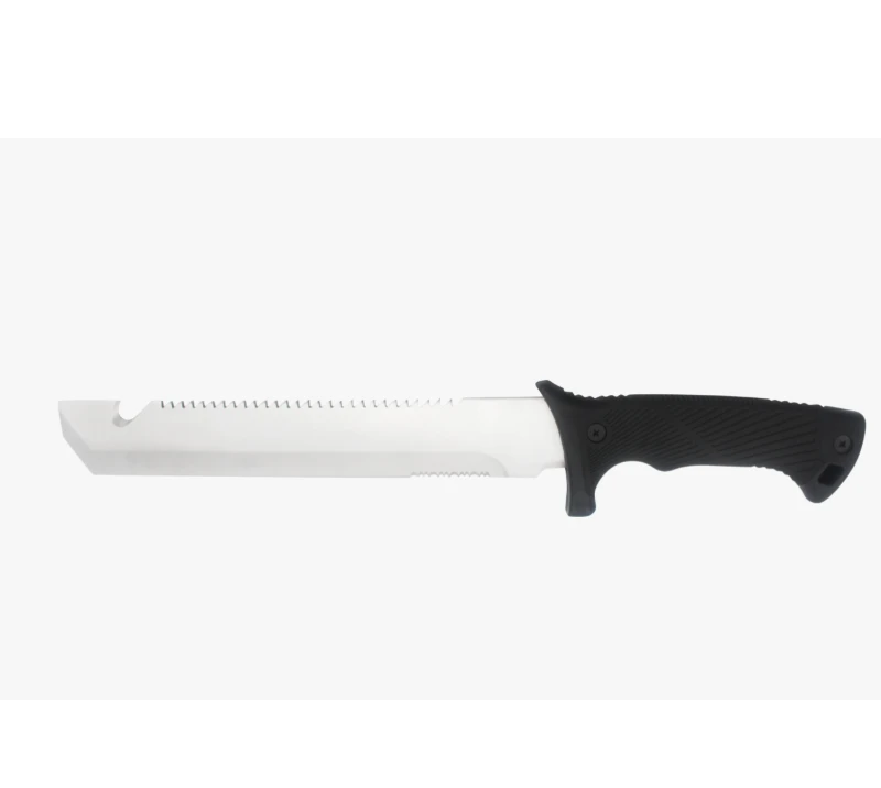 Cuchillo multifunci&oacute;n de hoja fija para supervivencia en exteriores S1020, borde dentado con abridor