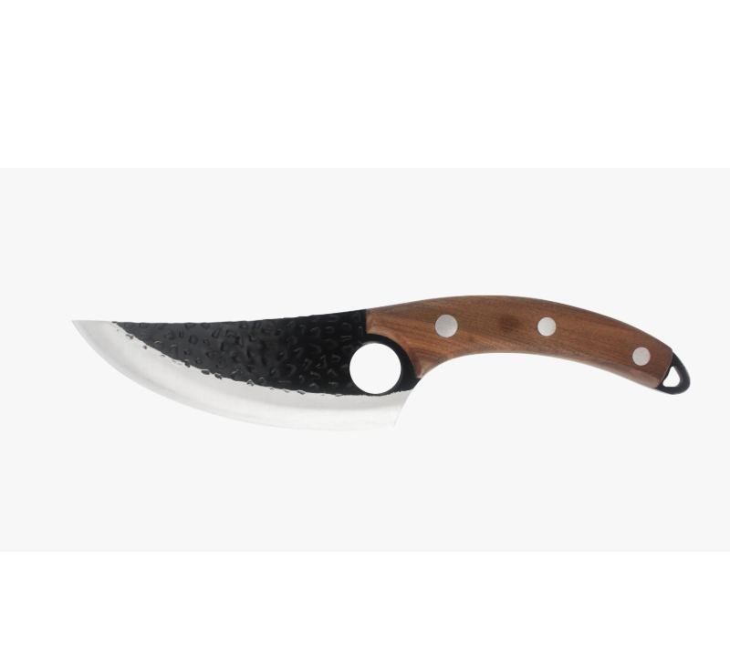 Cuchillo de chef de acero inoxidable con acabado martillado, peque&ntilde;o, S1025, para acampar y cocinar