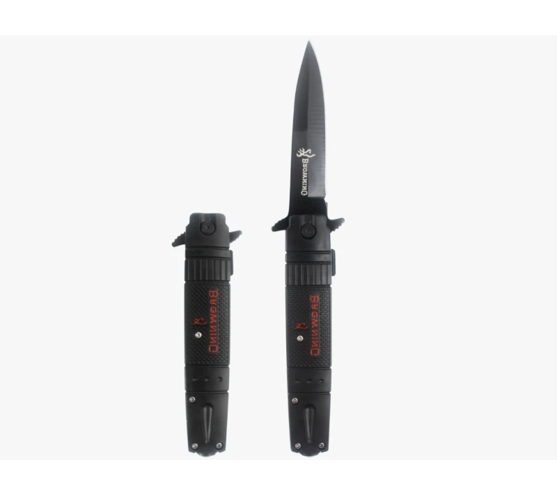 Navaja autom&aacute;tica OTF S2029, navaja EDC t&aacute;ctica de acero inoxidable con revestimiento negro