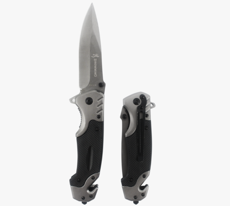 Navaja t&aacute;ctica plegable S2032, navaja EDC de bolsillo de acero inoxidable con rompecristales y clip