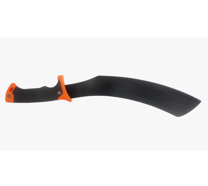 Cuchillo para exteriores con hoja negra S1003 y mango de TPR, cuchillo para picar de acero inoxidabl