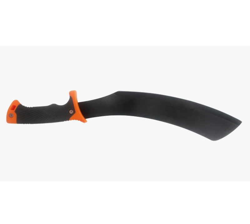 Cuchillo para exteriores con hoja negra S1003 y mango de TPR, cuchillo para picar de acero inoxidabl