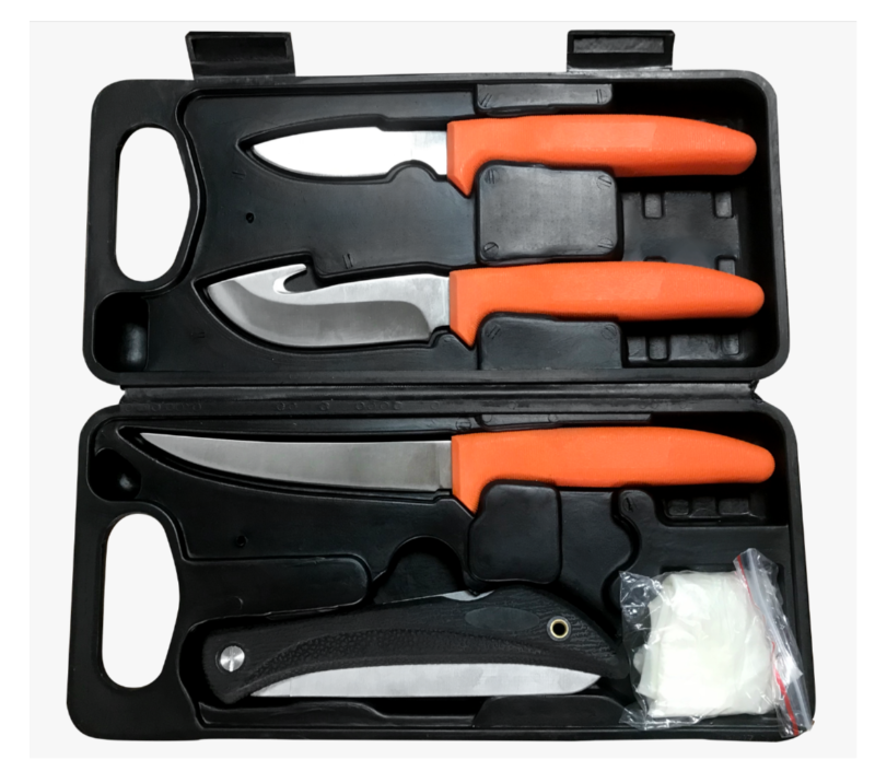 FKS26-07B Kit de cuchillos para filetear de pesca de primera calidad, 7 piezas, con tijeras y estuch