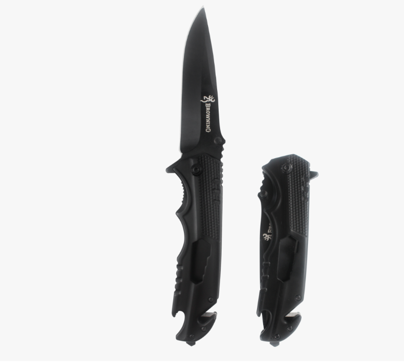 Navaja t&aacute;ctica plegable S2028, navaja EDC de bolsillo de acero inoxidable con revestimiento negro y