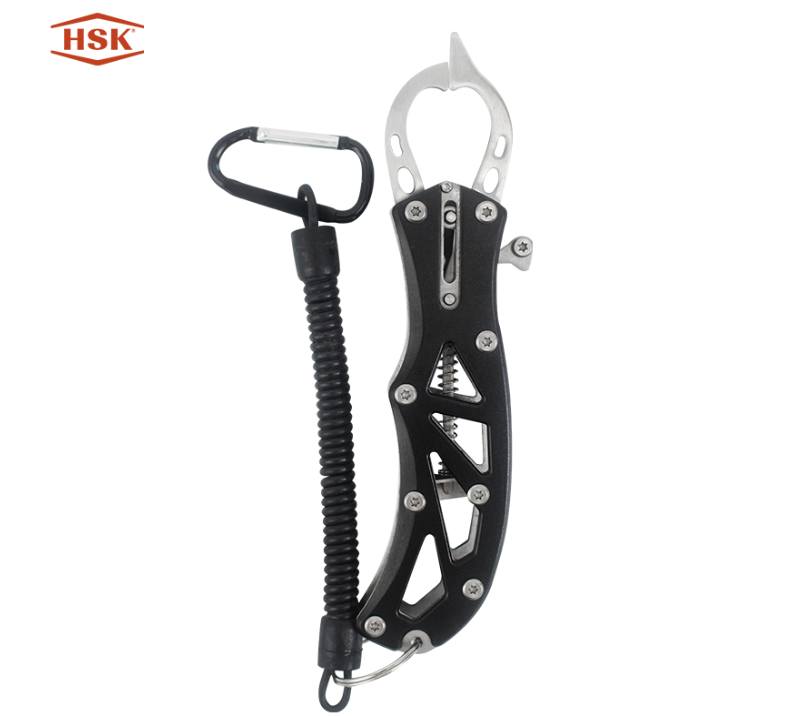 Pinza para pescado hueca de aleaci&oacute;n de aluminio KA81 con cord&oacute;n de seguridad, alicate de agarre par