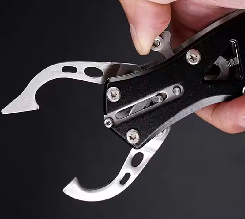 Pinza para pescado hueca de aleaci&oacute;n de aluminio KA81 con cord&oacute;n de seguridad, alicate de agarre par